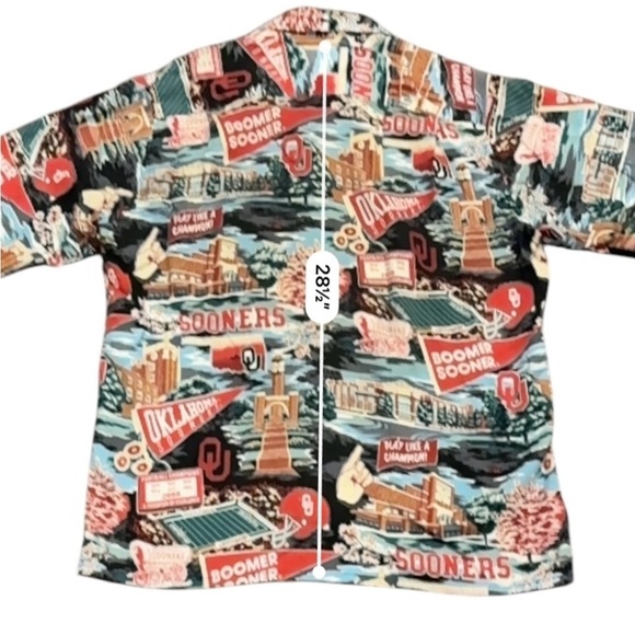 Vintage Oklahoma Sooners Reyn Spooner Men’s Hawaiian Vacation Button Shi…​​ - Picture 3 of 7